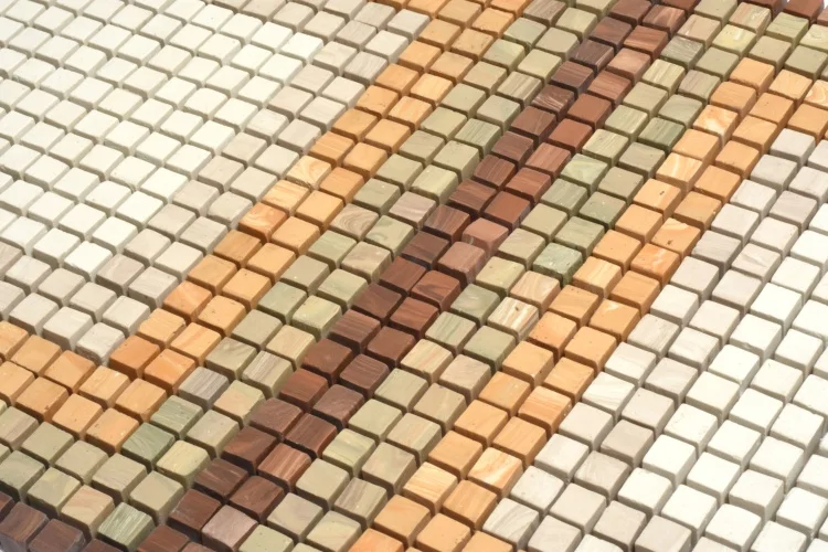 Мозаика из керамогранита Kotto Ceramica MI7 DE 202 Sabbia\Solare\Dorato\Muschiato\Noce 300x300х10 (кубик 10x10)