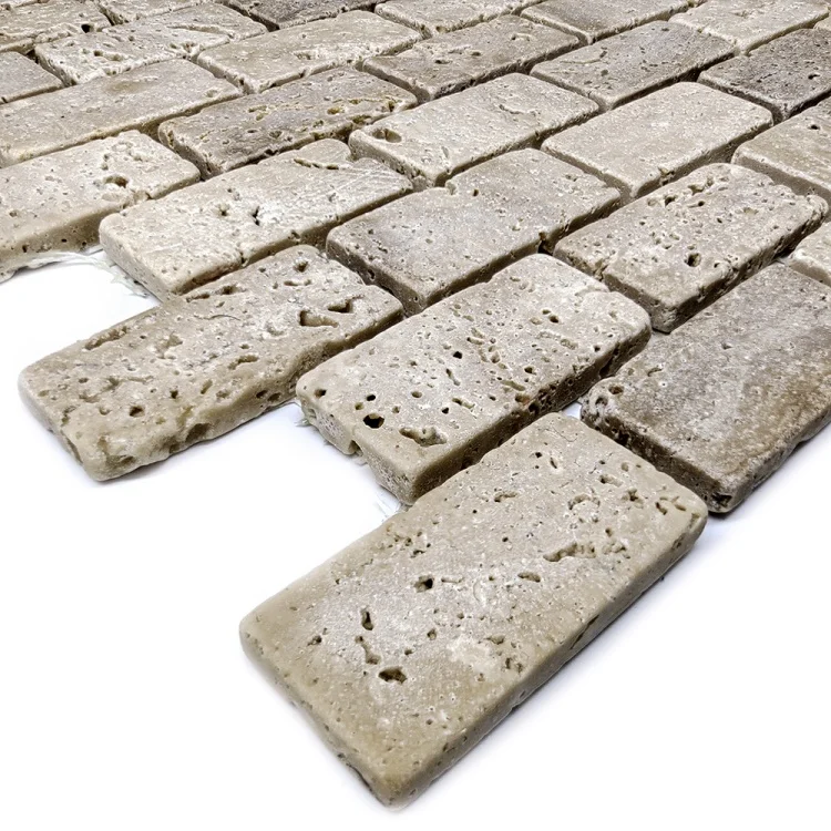 Мозаїка з травертину Матова МКР-11СВ (47x23) Travertine Classic