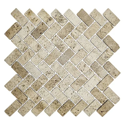 Мозаїка з травертину Матова МКР-5СВ (47x23) Travertine Classic