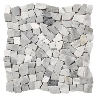 Мозаїка з мармуру Матова МКР-ХСВ (хаотична) White Mix