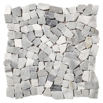 Мозаика из мрамора Матовая МКР-ХСВ (хаотичная) White Mix