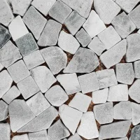 Мозаїка з мармуру Матова МКР-ХСВ (хаотична) White Mix