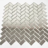 Мозаика зеркальная DecorStoneHub Zs-el-Z серебристая 308х294 мм паркет елочка для гостиной и офисов