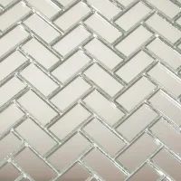 Мозаика зеркальная DecorStoneHub Zs-el-Z серебристая 308х294 мм паркет елочка для гостиной и офисов