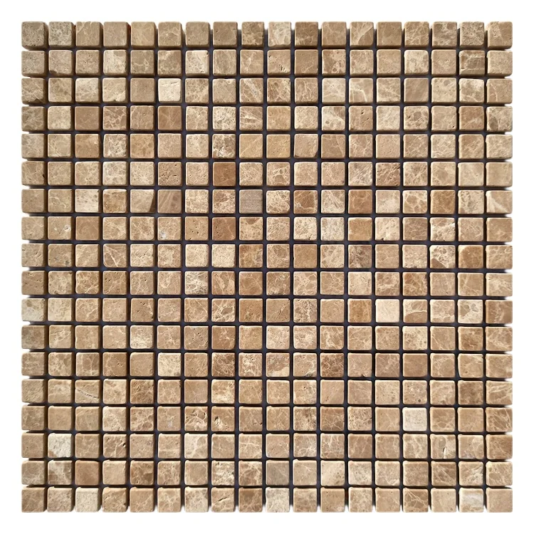 Мозаїка із мармуру Матова МКР-4СВ (15x15) Emperador Light