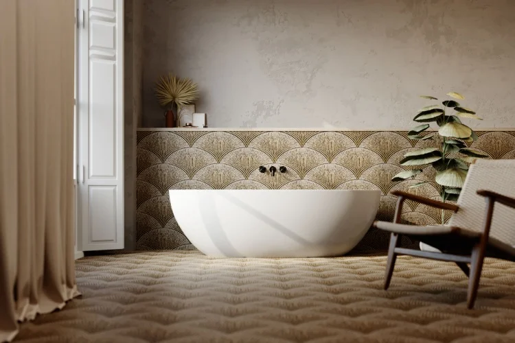 Мозаика из керамогранита Kotto Ceramica MI7 K060201 Italian Fan Ambra/Solare/Beige/Salino 0,084 м2