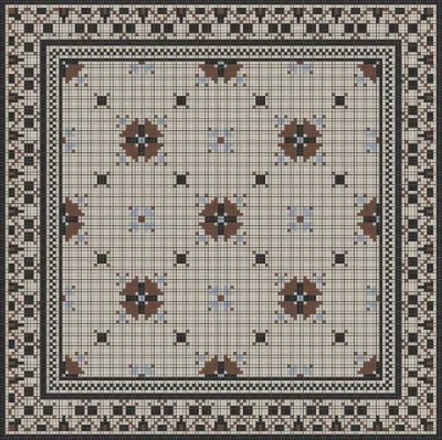 Мозаїка з керамограніту Kotto Ceramica MI7 K060800 Lviv Legends рапорт Beige/Lapislazzuli/Noce/Nero