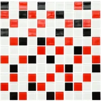 Мозаїка керамічна Kotto Ceramica GM 4007 C3 black/red m/white 300 х 300 х 4 ( 25 х 25 )