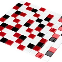 Мозаїка керамічна Kotto Ceramica GM 4007 C3 black/red m/white 300 х 300 х 4 ( 25 х 25 )