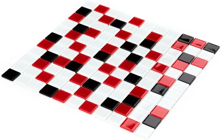 Мозаїка керамічна Kotto Ceramica GM 4007 C3 black/red m/white 300 х 300 х 4 ( 25 х 25 )