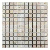 Мозаика из мрамора Полированная МКР-2П (23x23) Beige Mix