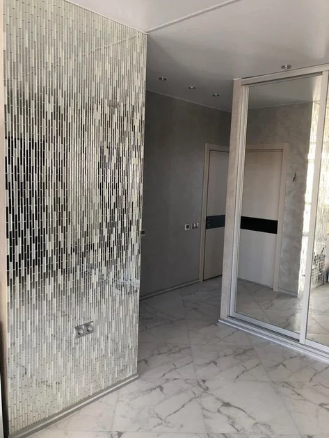 Мозаика зеркальная DecorStoneHub Zs-stik-ZS серебристая с сатином 338х320 мм стик для коридора и ниш