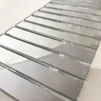 Мозаика зеркальная DecorStoneHub Zs-полоса-Z серебристая 1000х88 мм прямоугольный стик на обрамление