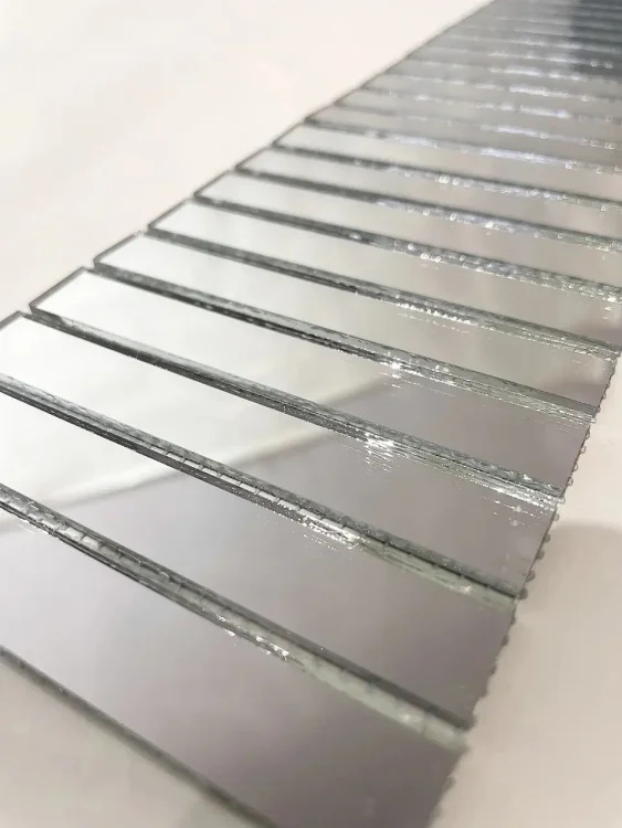 Мозаика зеркальная DecorStoneHub Zs-полоса-Z серебристая 1000х88 мм прямоугольный стик на обрамление