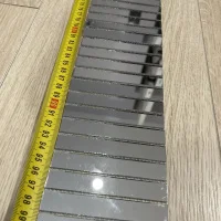 Мозаика зеркальная DecorStoneHub Zs-полоса-Z серебристая 1000х88 мм прямоугольный стик на обрамление
