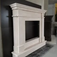 Портал для камина KrimArt Olimp-E Victoria Beige мрамор бежевый прямой