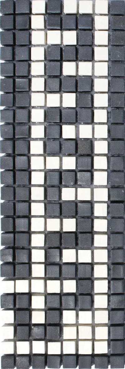 Мозаїка з керамограніту Kotto Ceramica MI7 K060608 Eleganza фриз кутовий Nero/Salino 300х96х10 (10х10)