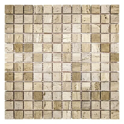 Мозаїка з травертину Матова МКР-2СН (23x23) Travertine Classic 