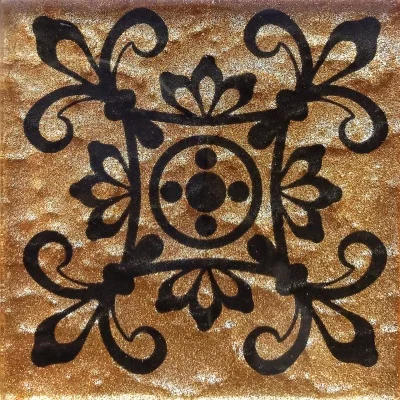 Тако стеклянное Kotto Ceramica GTР 7316 VENUS Brown Brocade S1 73x73x8