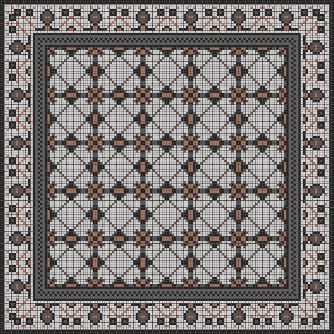 Мозаїка з керамограніту Kotto Ceramica MI7 K060700 Lviv Legends рапорт Beige/Focato/Buchero/Nero