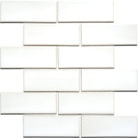 Мозаика керамическая Kotto Ceramica BRICK B 6024 White 300x300х9 (48х124) 0,075 м2