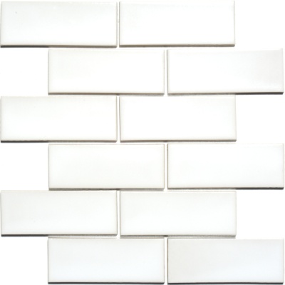 Мозаика керамическая Kotto Ceramica BRICK B 6024 White 300x300х9 (48х124) 0,075 м2