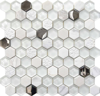 Мозаика Mosavit Hexa Mosa White 30*31.5