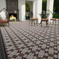 Мозаика из керамогранита Kotto Ceramica MI7 K060705 Lviv Legends фриз Beige/Focato/Buchero/Nero