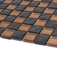 Мозаика керамическая Kotto Ceramica GM 8013 CC Brown Gold/Black pearl S4/  300 х 300 х 8   ( 25 х 25 )