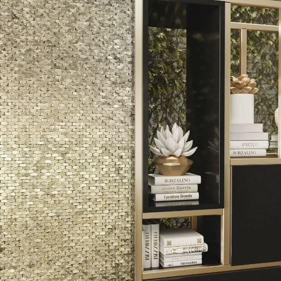 Мозаика Dune Halley Gold 28.4*30 золотая металлическая