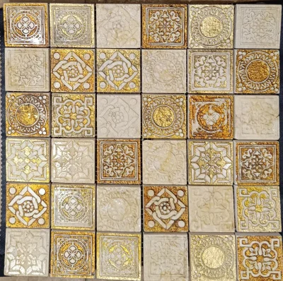 Мозаика Peronda 1A мозаика 30*30 кремовая золотая