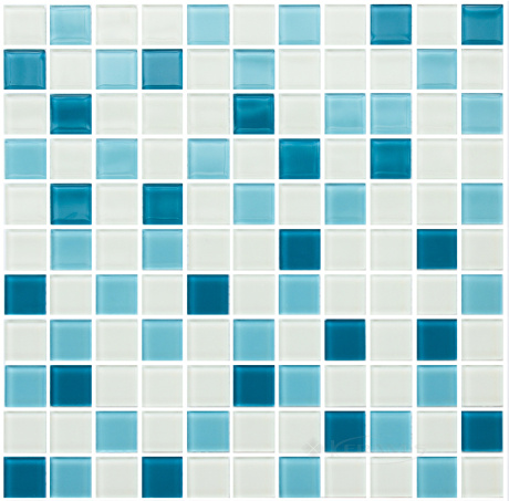 Мозаика керамическая Kotto Ceramica GM 4039 C3 Cerulean m/Cerulean w/white  300 х 300 х 4   ( 25 х 25 )