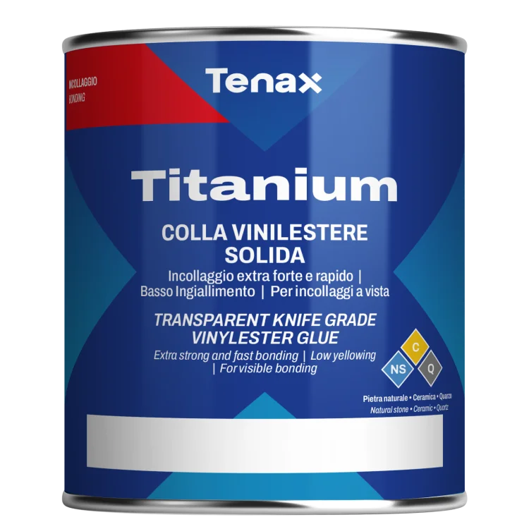 Клей вінілефірний Tenax Titanium colorato кольоровий 1 л густий жаростійкий для каменю та кераміки