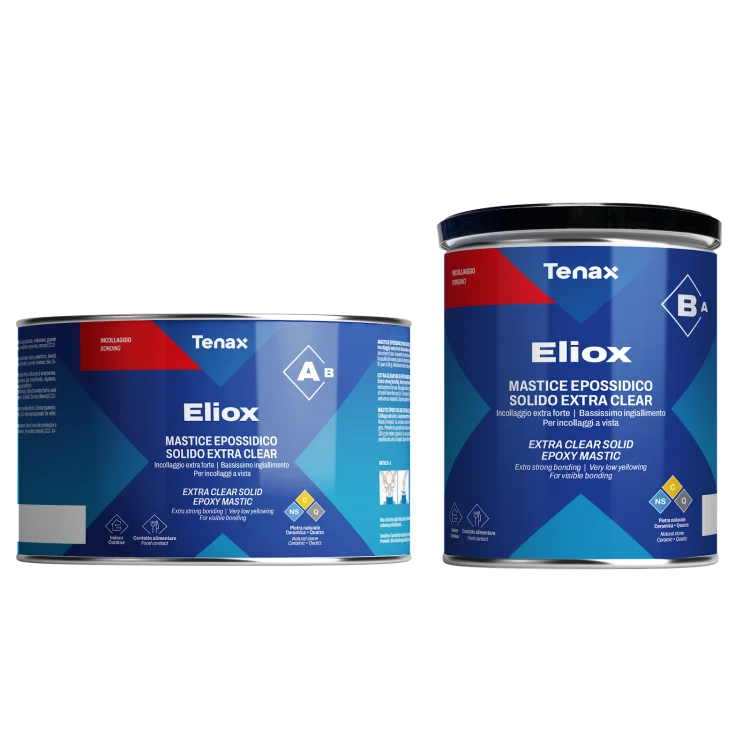 Клей эпоксидный Tenax Eliox A+B прозрачный 2,25 л сверхпрочный нежелтеющий морозостойкий для камня керамики кварца
