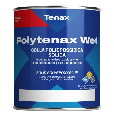 Клей полиэпоксидный Tenax Polytenax Wet цветной 1 л, густой быстрозастывающий для влажной поверхности камня
