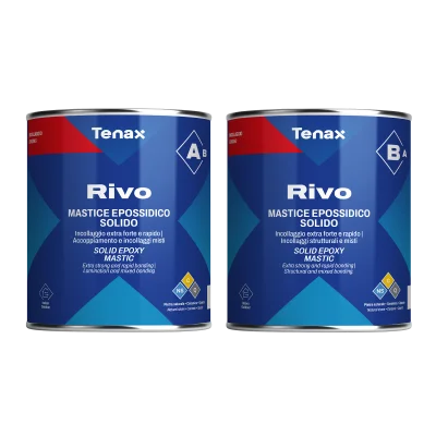 Клей эпоксидный Tenax Rivo A+B бежевый 2 л густой морозостойкий для камня агломерата керамики
