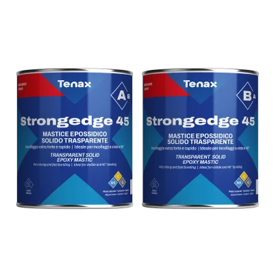 Клей эпоксидный Tenax StrongEdge A+B прозрачный 1,5 л густой для углового склеивания камня керамики кварца