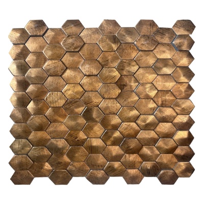 Мозаика Mozaico de lux V-MOS VTH-601 Gold Metal 27x30 см