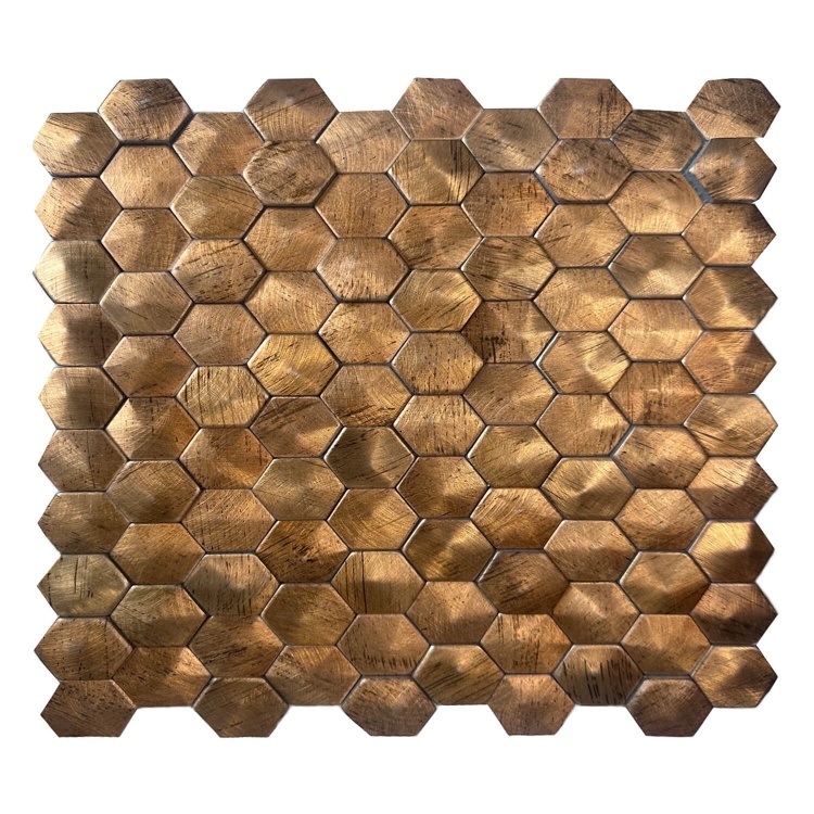 Мозаика Mozaico de lux V-MOS VTH-601 Gold Metal 27x30 см