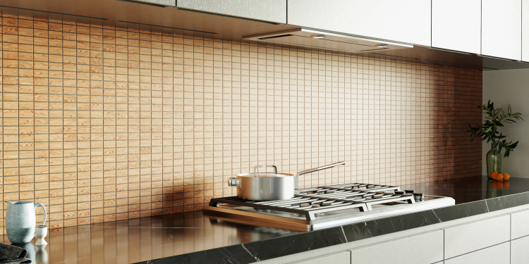 Мозаїка з керамограніту Kotto Ceramica MI7 23460111C Dorato 300 x 300 х 7 (прямокутник 23 x 46)