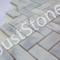 Мозаика из мрамора Полированная МКР-5П (47x23) White Mix