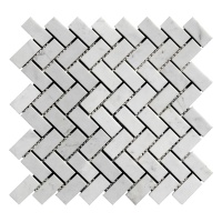 Мозаика из мрамора Полированная МКР-5П (47x23) White Mix