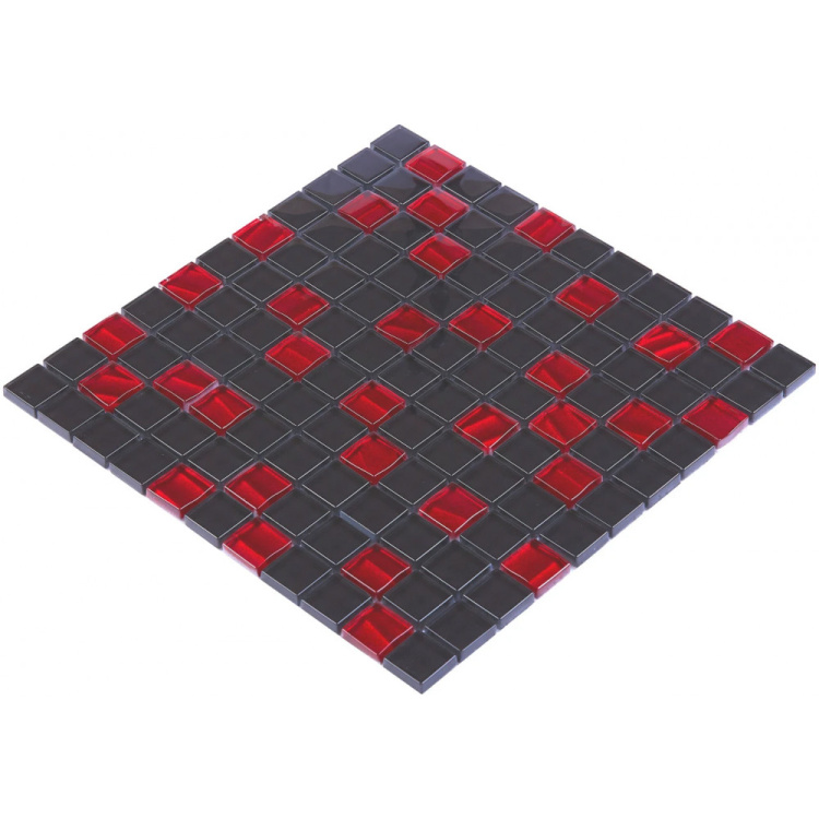 Мозаика керамическая Kotto Ceramica GM 8005 C2 Red Silver S6/Black / 300 х 300 х 8   ( 25 х 25 )