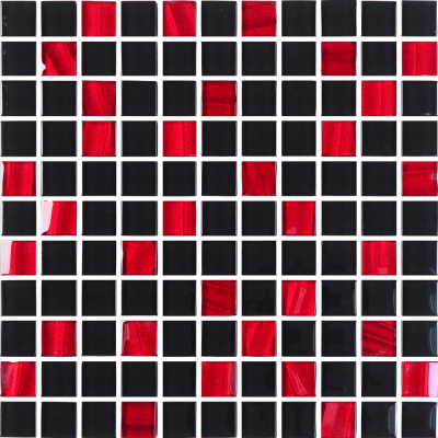 Мозаика керамическая Kotto Ceramica GM 8005 C2 Red Silver S6/Black / 300 х 300 х 8   ( 25 х 25 )