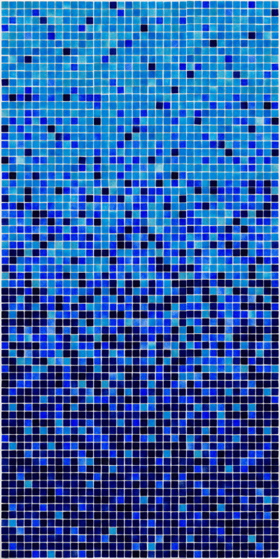 Мозаїка скляна АкваМо MX25-2-02-03-04 синьо-голуба розтяжка градієнт 1912x317x4 мм в душеву сауну спа хамам