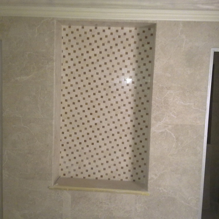 Мозаїка з мармуру Полірована МКР-6П (47x47-23x23) Victoria Beige - Rojo Alicante