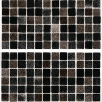 Мозаїка скляна АкваМо MX25-2-09-16G-16BG сіро-коричнева розтяжка градієнт 1912x317x4 мм в спа баню сауну хамам