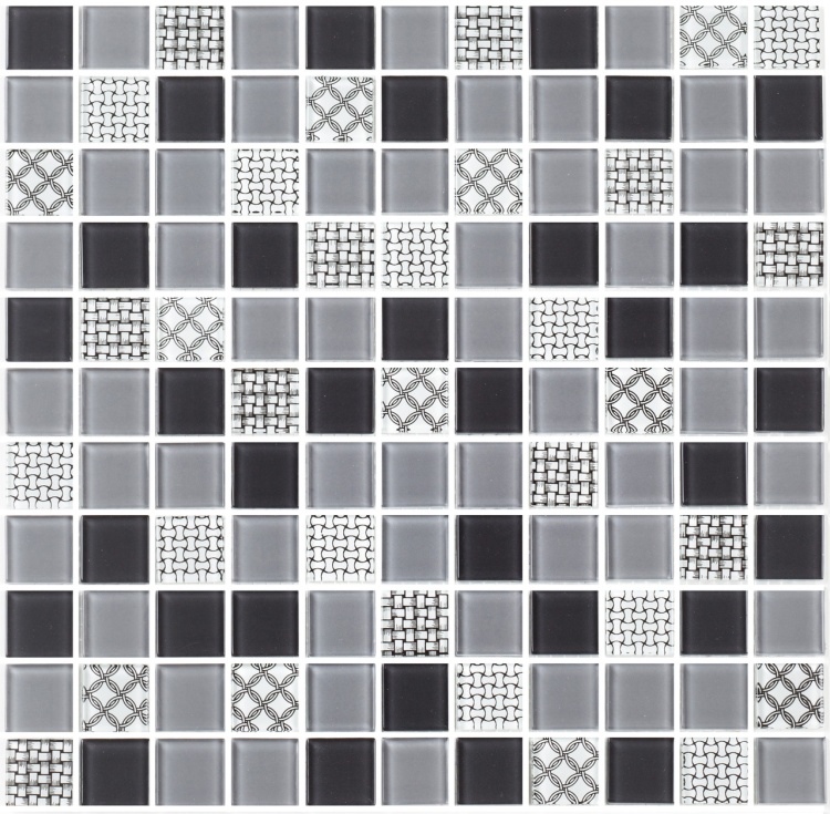 Мозаика керамическая Kotto Ceramica GM 4053 C3 Gray m/Gray w/Structure  300 х 300 х 4   ( 25 х 25 )