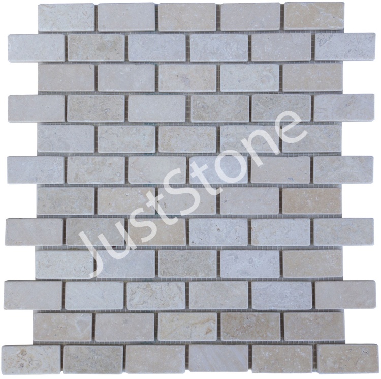 Мозаика из мрамора Матовая МКР-11СВ (47x23) Beige Mix