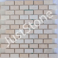Мозаика из мрамора Матовая МКР-11СВ (47x23) Beige Mix